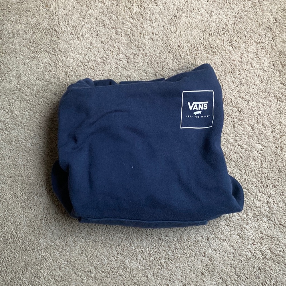 Navy blue vans checkered hoodie youth size large